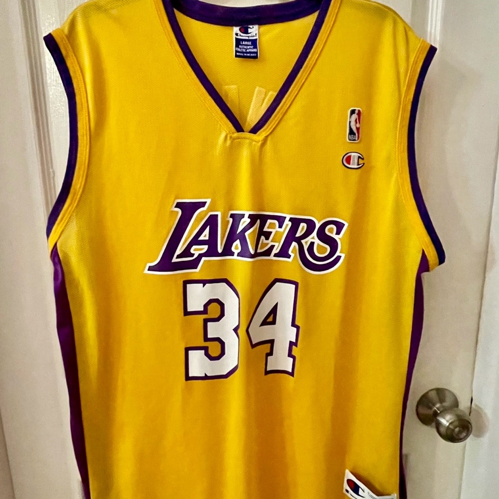 *VTG* CHAMPION Shaquille Shaq O’Neal Los Angeles Lakers Jersey 90s🔥HOT🔥SZ 44